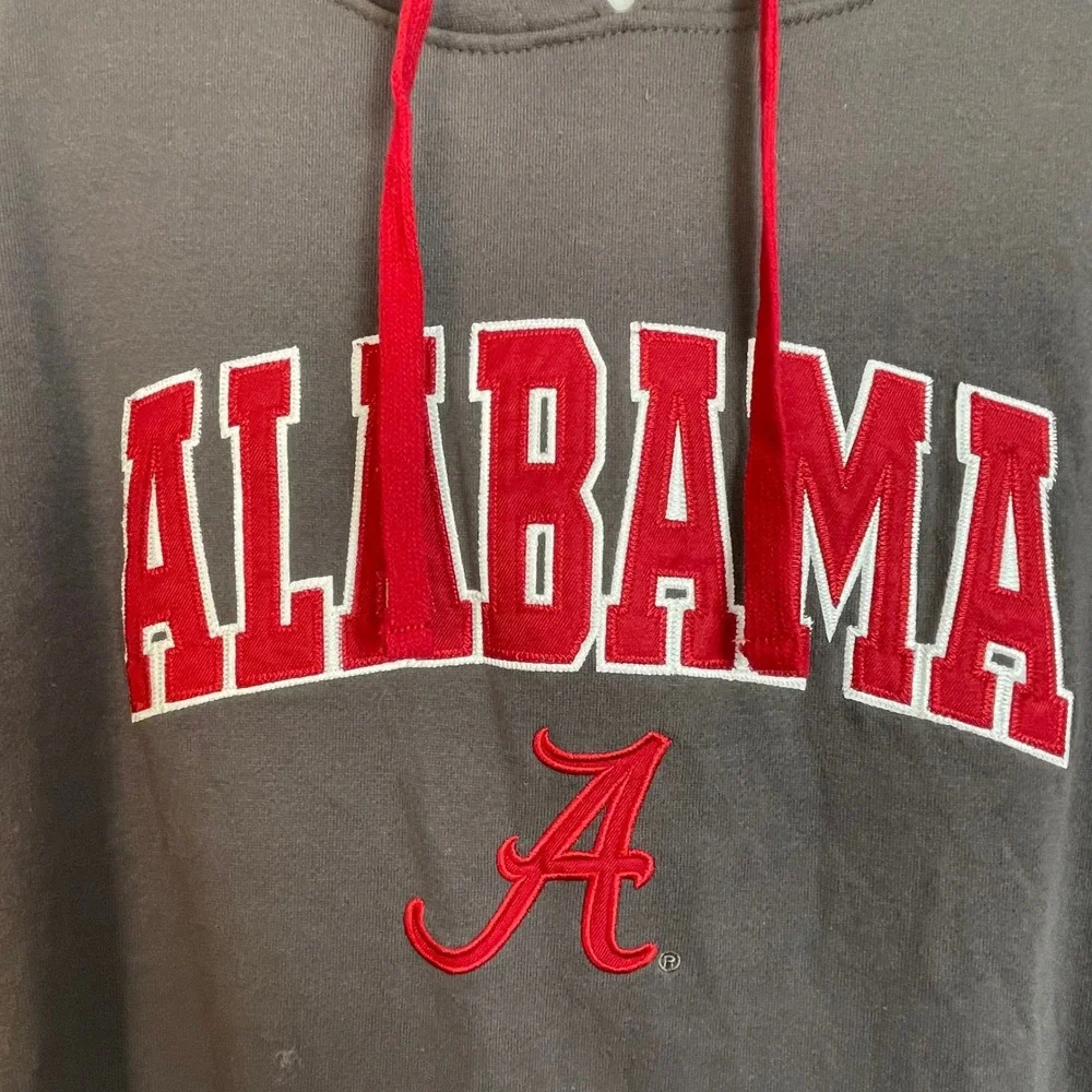 Stadium Athletics Men's Red Gray Alabama Crimson Tide Arch Logo Hoodie Size SM - Picture 7 of 11
